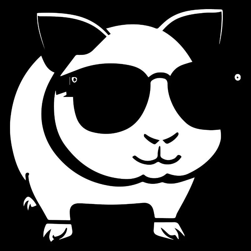 Cochon d’Inde drôle avec des lunettes de soleil Cochons d’Inde