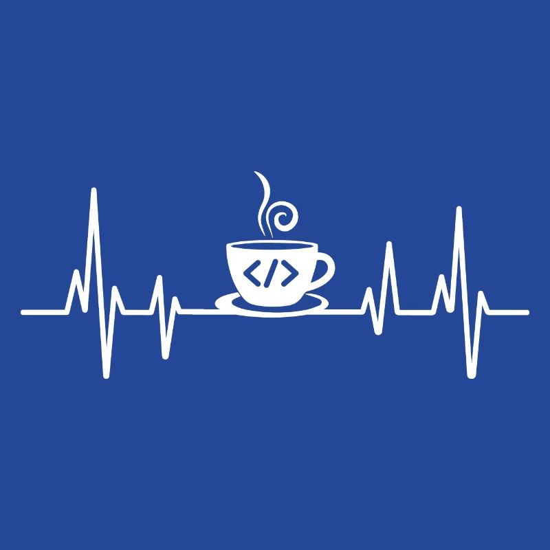Kaffee-Codierung Heartbeat Coder Entwickler Nerd Coffe