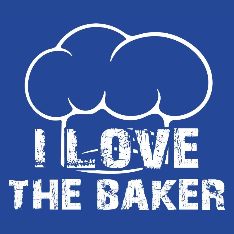 Ich liebe den Bäcker mit Bäckermütze und Spruch