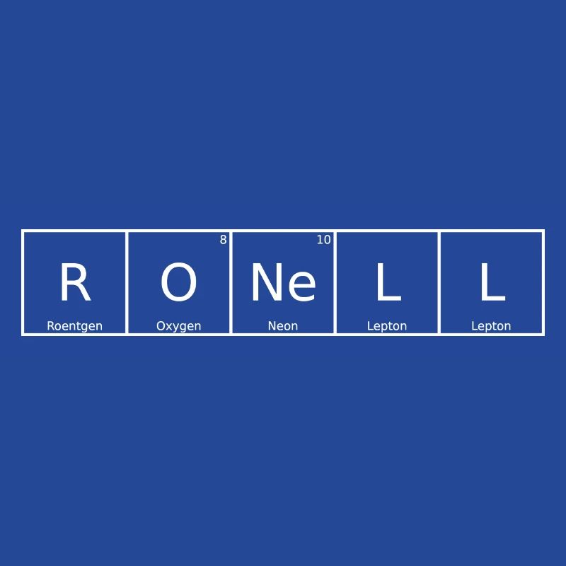 Ronell Surname First Name Chemistry Periodic Table Elements