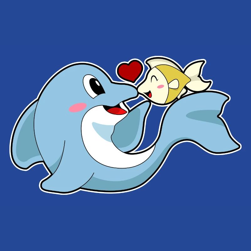Dolphin Love Fish