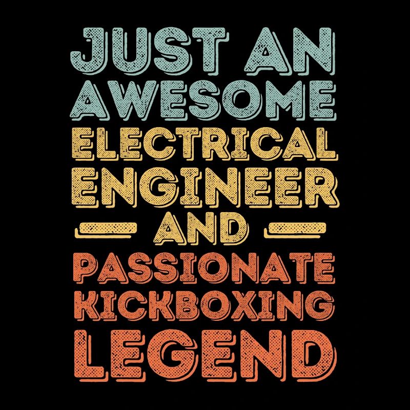 Electrical engineer kickboxing retro