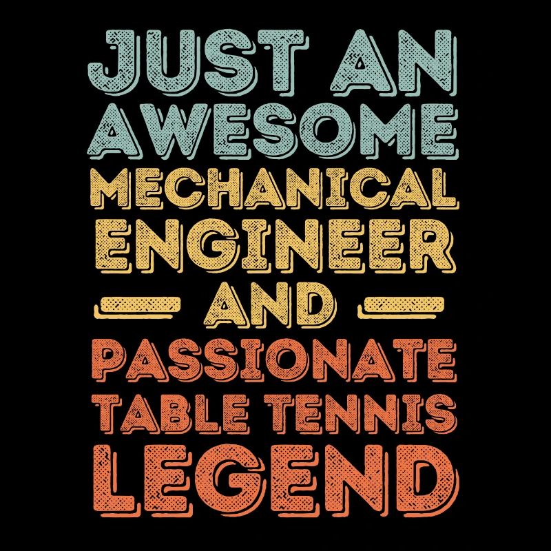 Mechanical Engineer Table Tennis retro