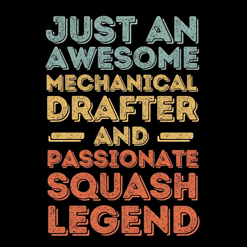 Technical draughtsman Squash retro