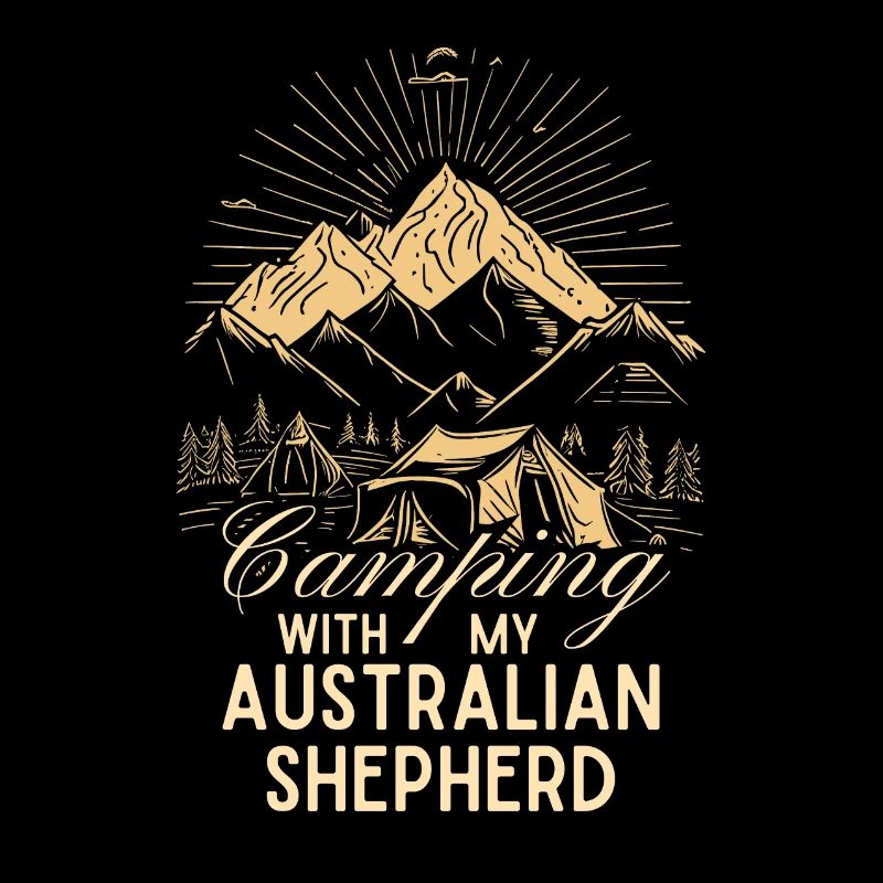 Australischer Schäferhund Camping
