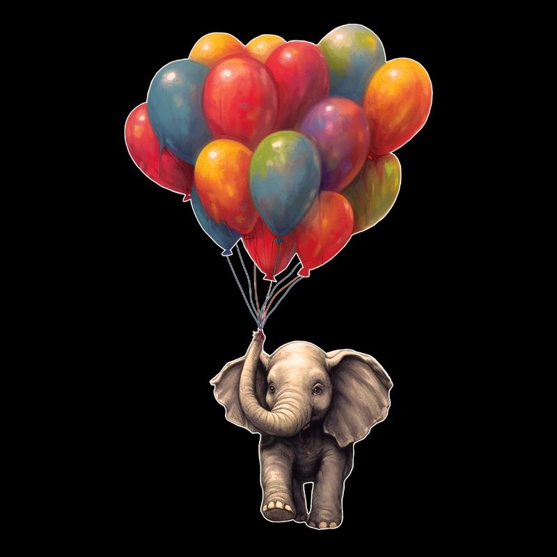 Elefant mit Luftballon