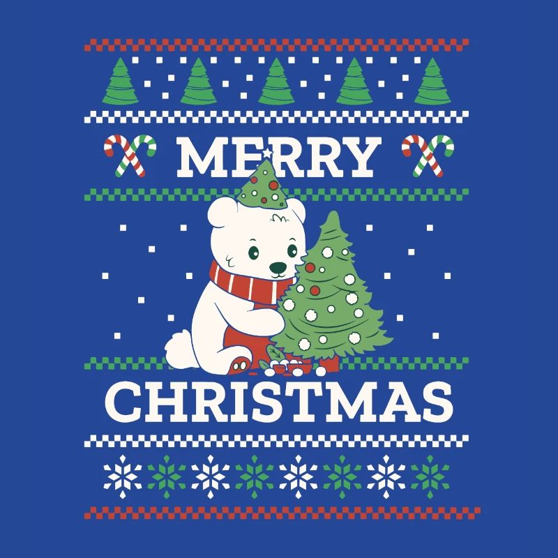 Pull de Noël moche Ours polaire mignon