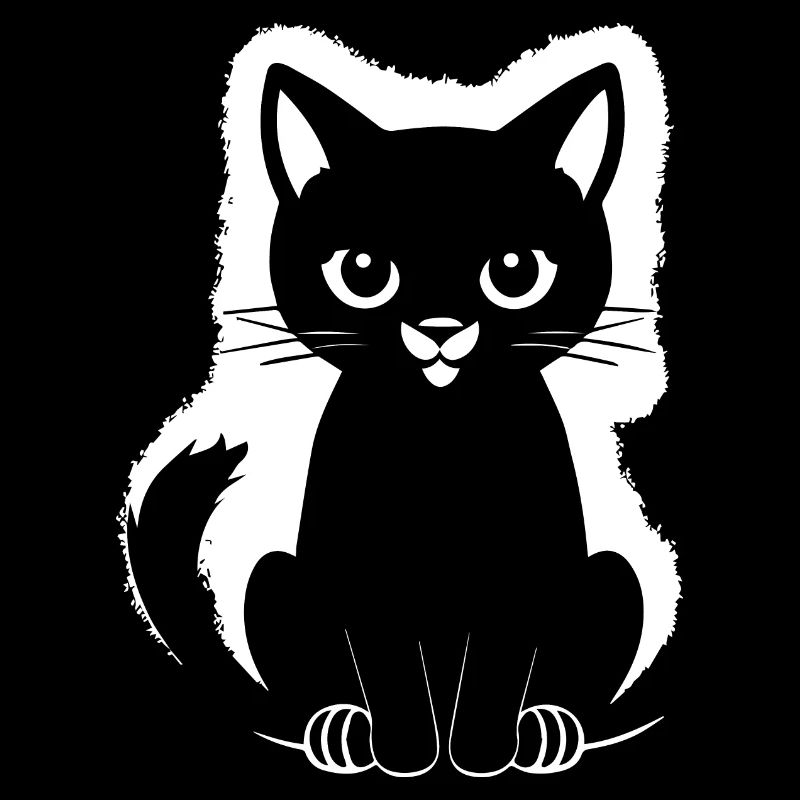 Drôle Chat Silhouette Effronté Fun Chats