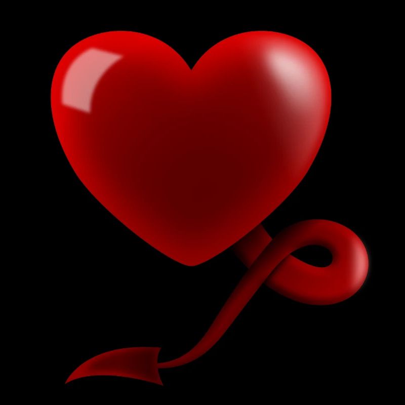 Coeur avec queue du diable