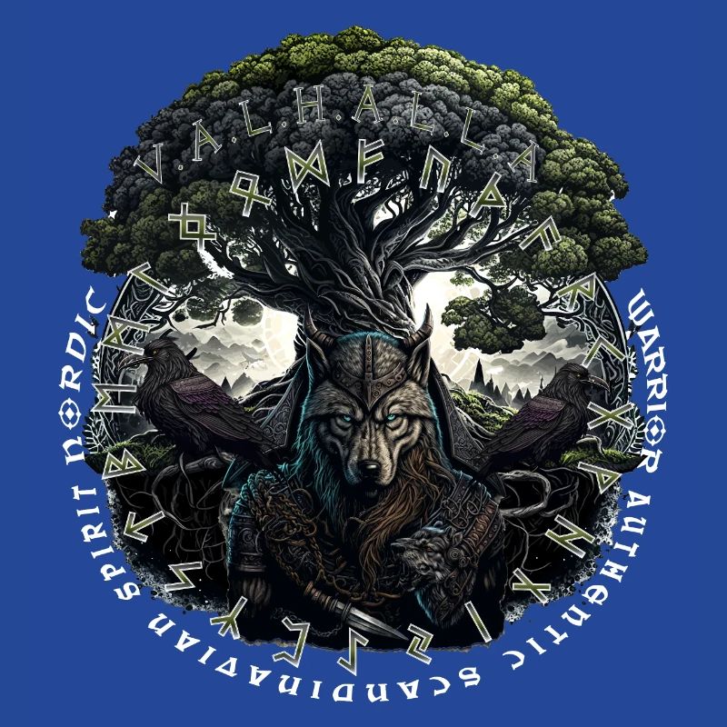 Wikinger Valhalla Wolf Odins