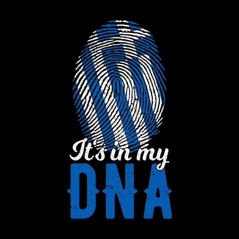 Grèce ADN Drapeau grec Empreinte digitale
