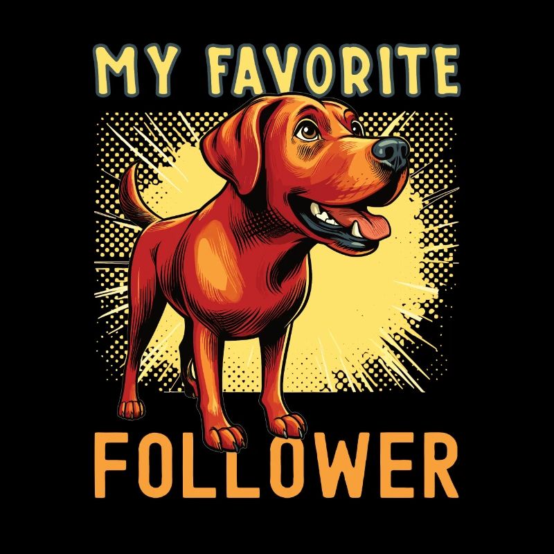 foxred Labrador mon adepte préféré, design rétro