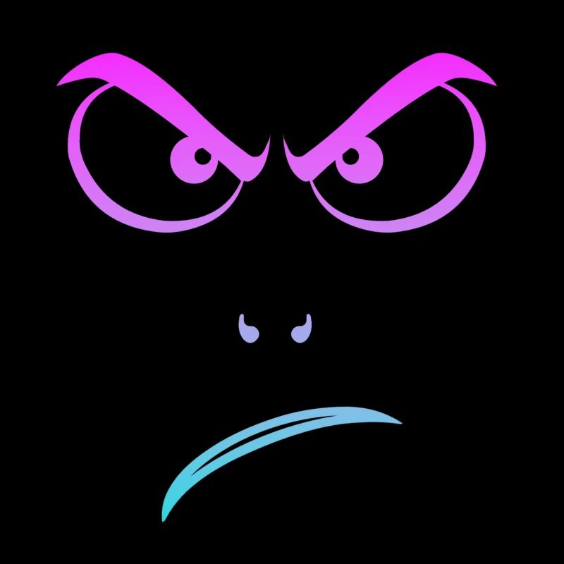 Angry, Grantig, böser Blick, grimmig