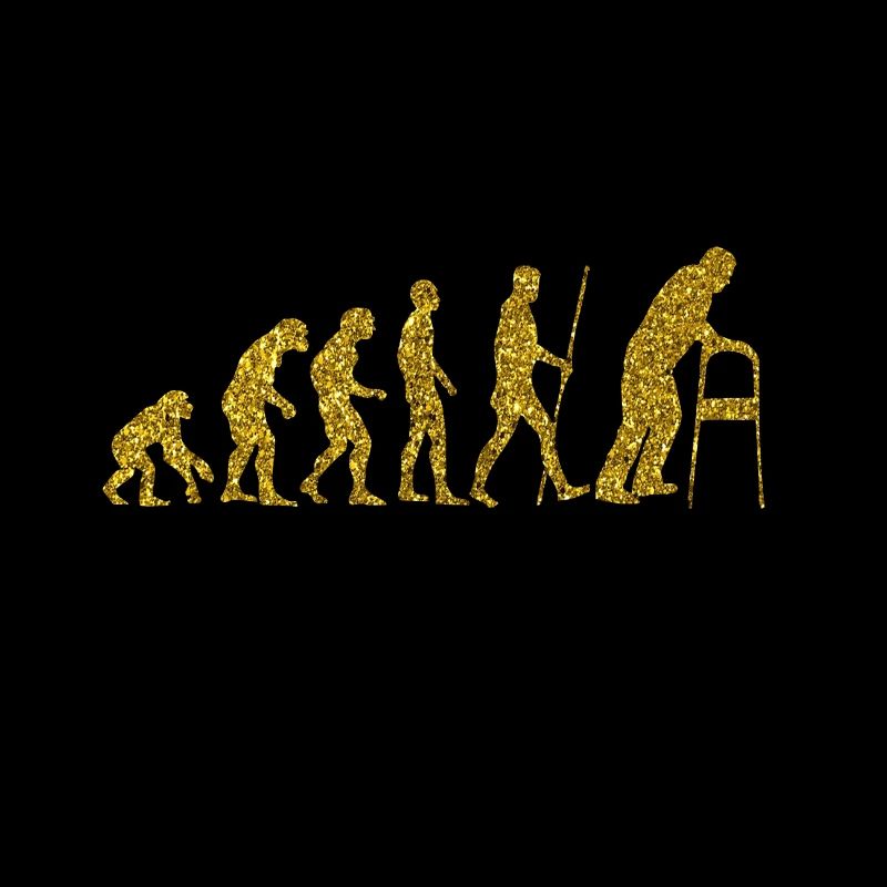 Evolution Old Man Golden Glitter Effect