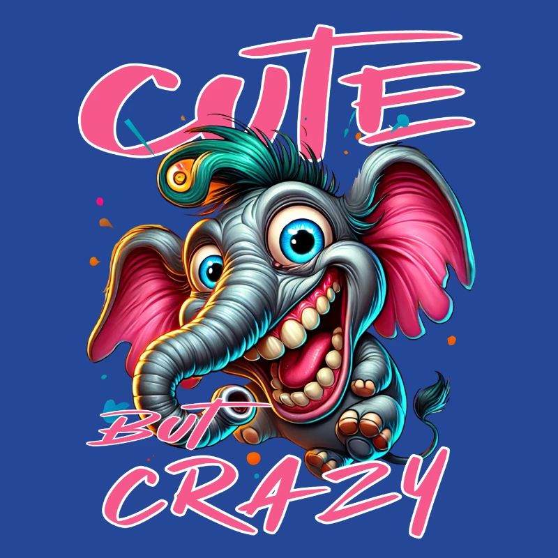 Cute but Crazy Elephant Comic Style