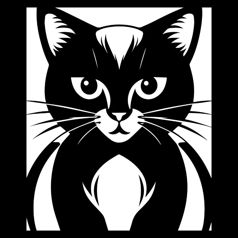 Drôle Chat Silhouette Effronté Fun Chats