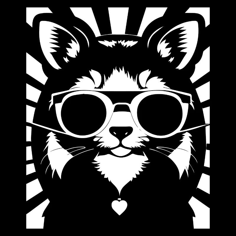 Frettchen mit Sonnenbrille Coole Frettchen