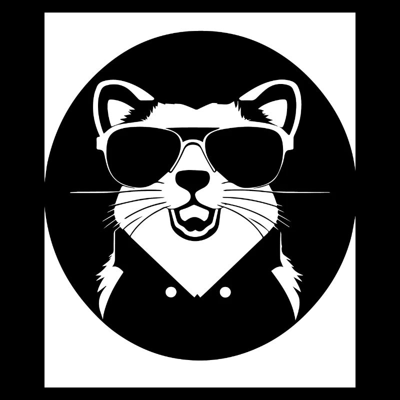 Frettchen mit Sonnenbrille Coole Frettchen