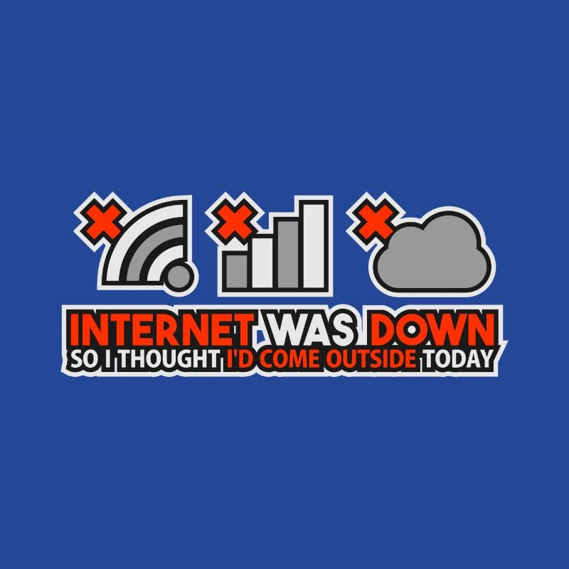 Internet Was Down - Offline Programmierer Computer