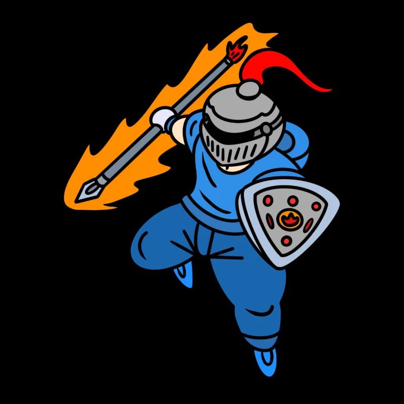 Cooler Ritter mit Kapuzenpullover