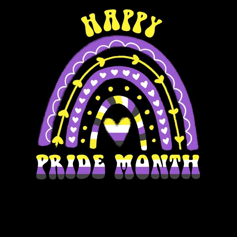 Happy Pride Month Nonbinary Rainbow