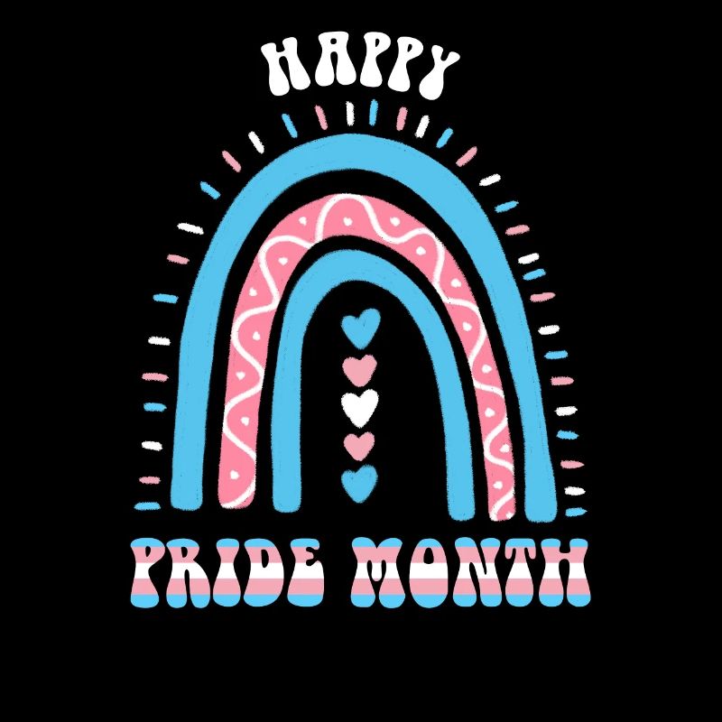 Joyeux mois de la fierté Trans Boho Rainbow