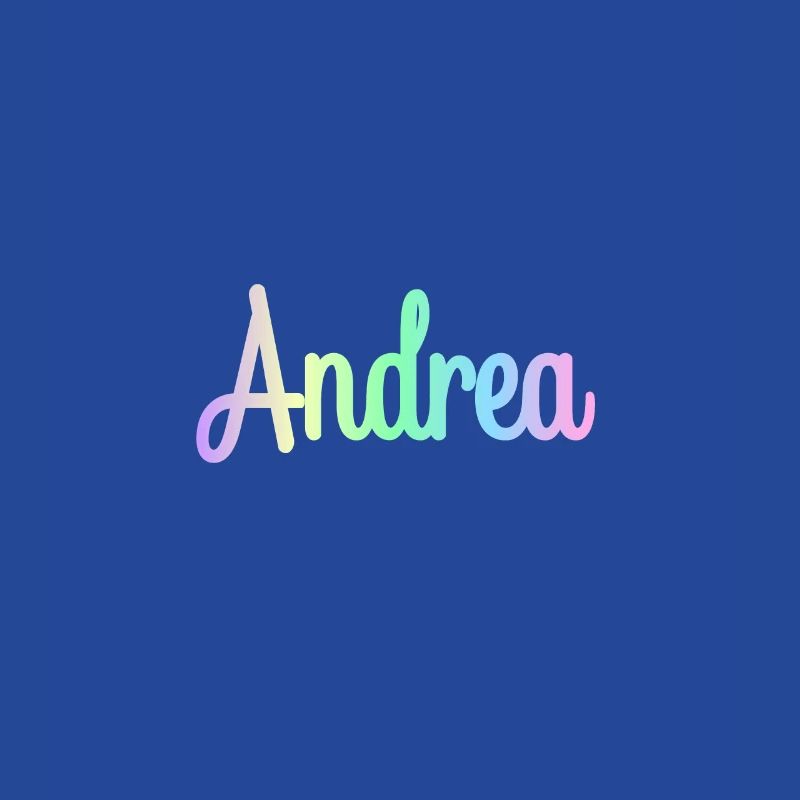 ANDREA Rainbow Minimalist Cursive