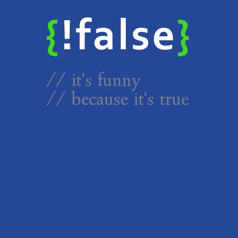 ! False - Lustige Codierung Programmierer Computerprogramm