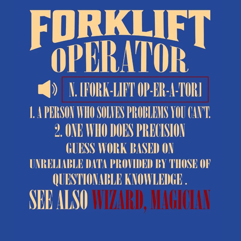 Forklift Operator Noun Operator Forklifter Driver