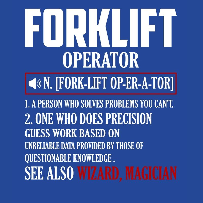 Forklift Operator Noun Driver Forklifter Operator