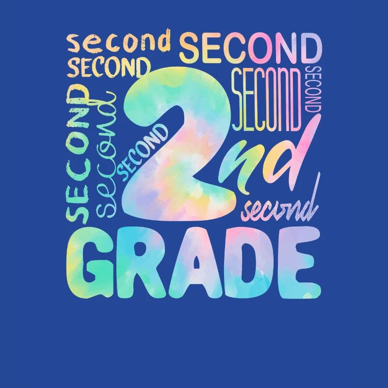 Tie Dye 2nd Grade Second Typography Team Student
