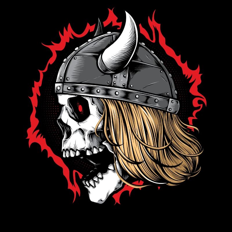 Wikinger Totenkopf-Krieger mit Helm