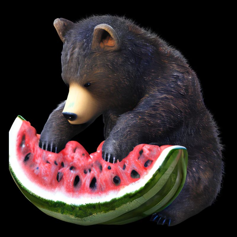 Ours à la pastèque