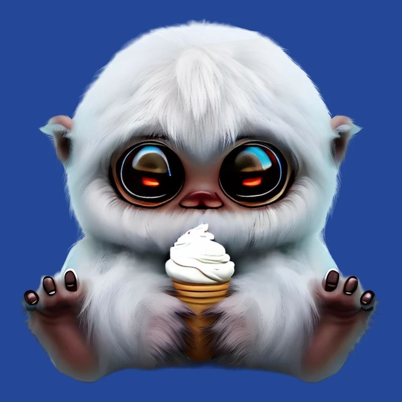 Yeti mit Softeis