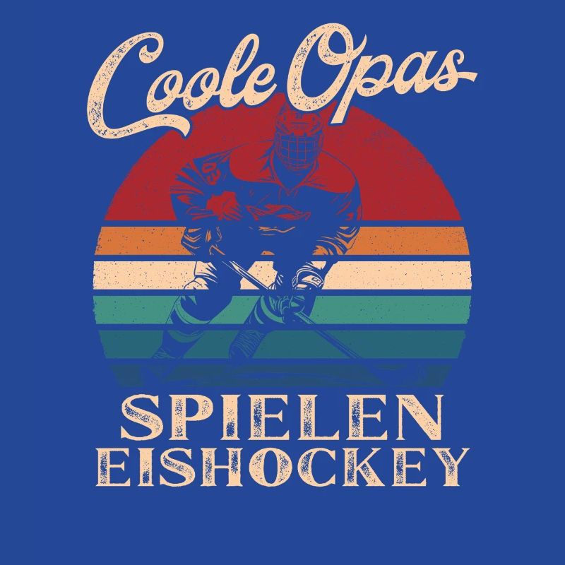 Coole Opas spielen Eishockey Retro Großvater