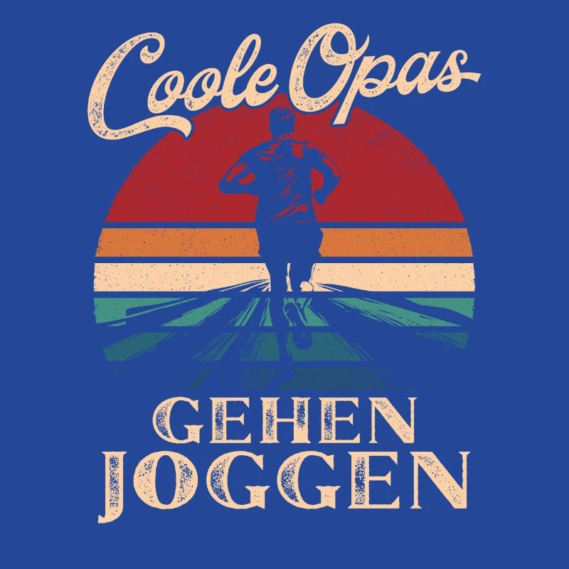 Coole Opas gehen Joggen Retro Großvater