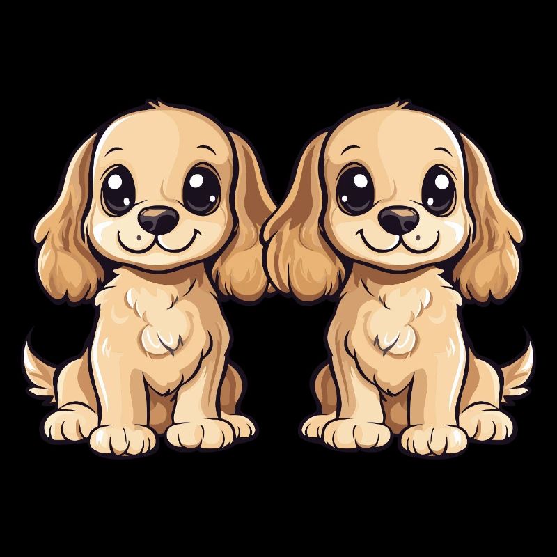Cocker Spaniel Hund Comic