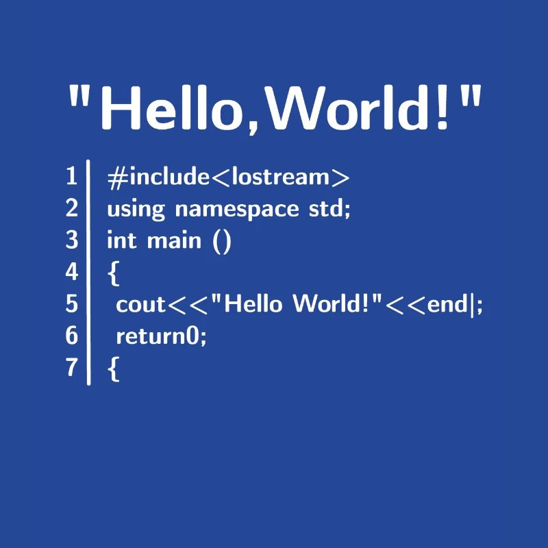 Hello Welt Programm - Programmierer T-Shirt