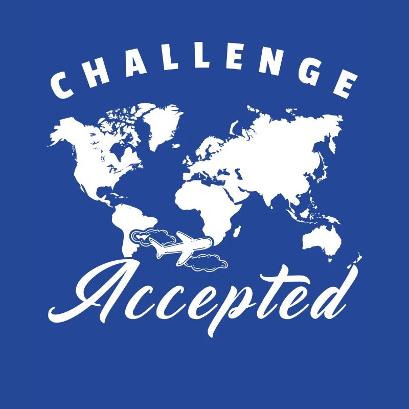 Challenge Accepted Gift World Map World Tour