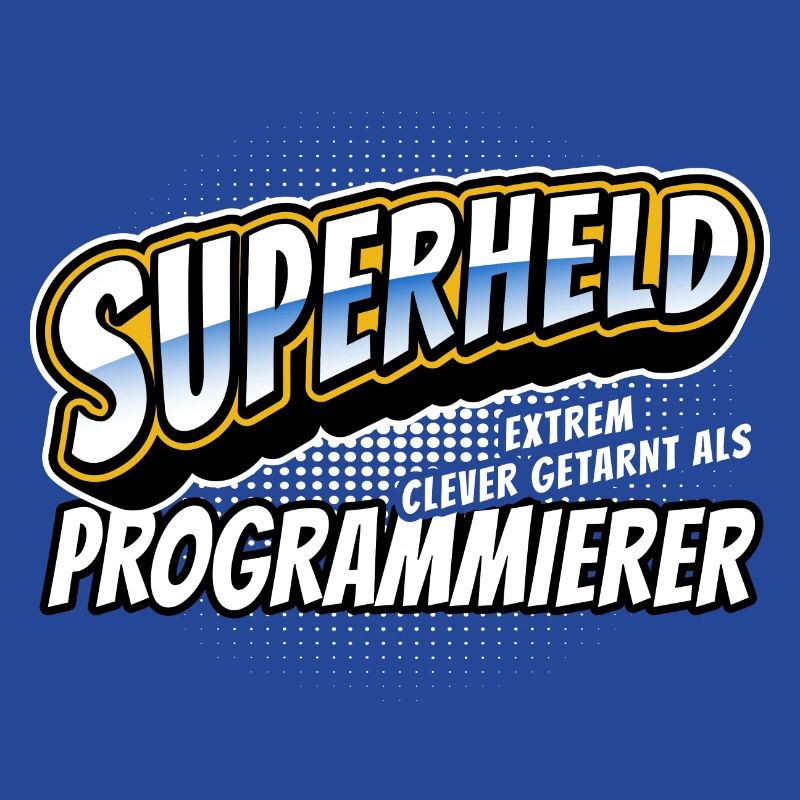 Superheld, clever getarnt als Programmierer