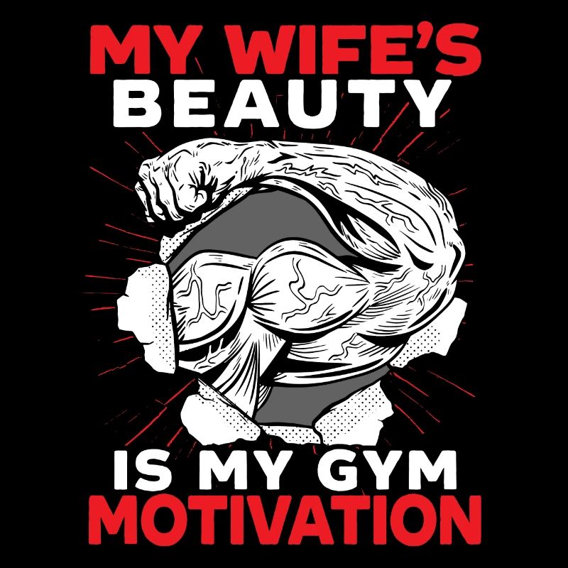 Lustiger Ehemann, Motivation, Bodybuilder, Lachen,