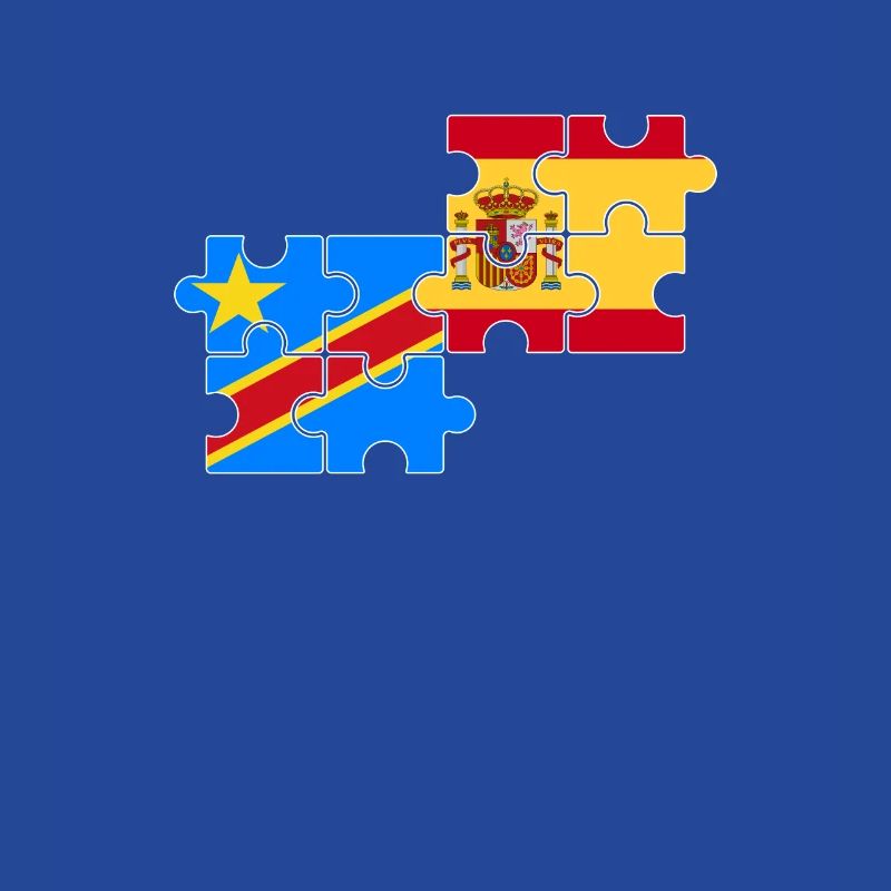 DR Congo Spain Flag Spanish Congolese