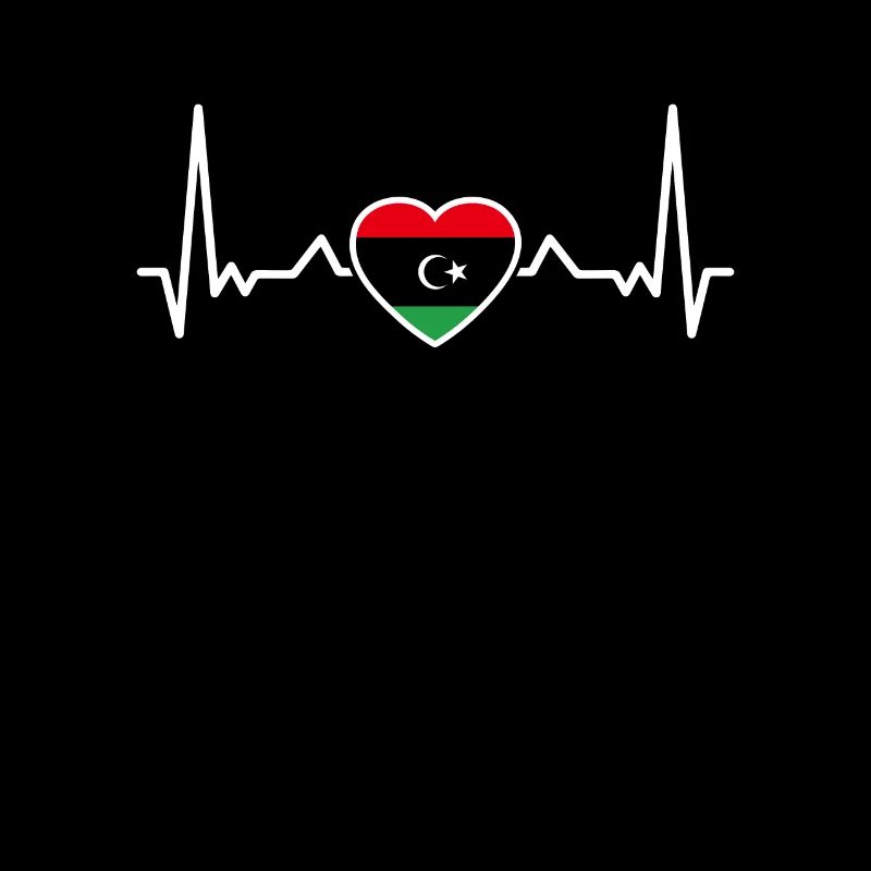 Libye Heartbeat Drapeau libyen Libyen