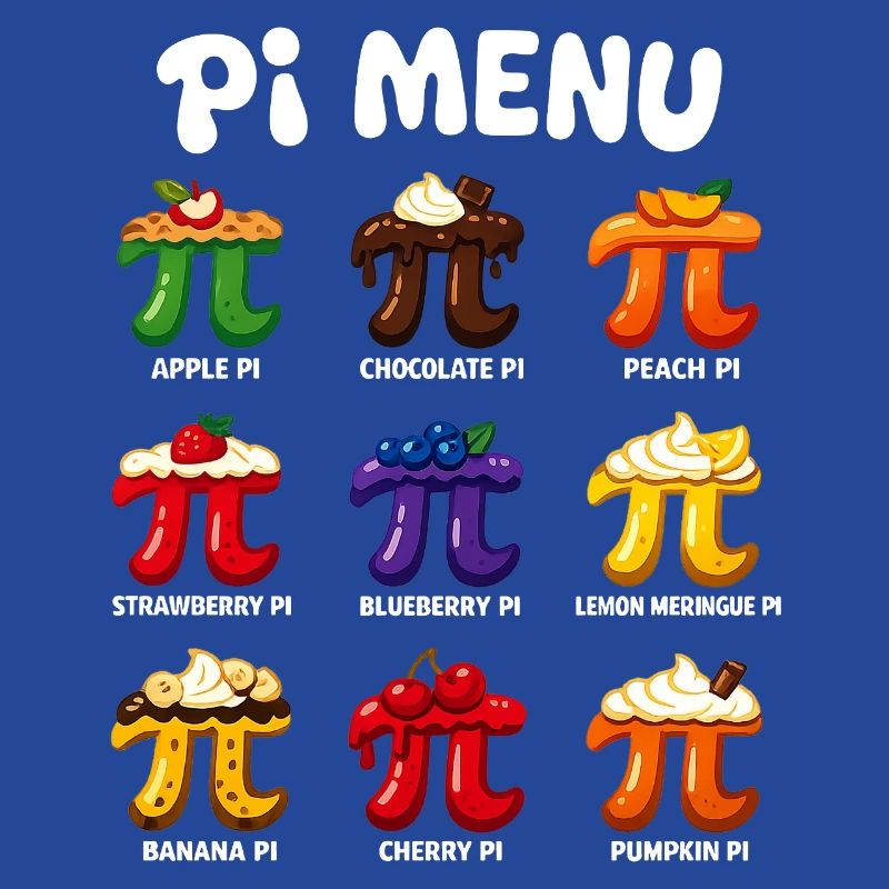 Pi Menu Mathématiques Conception de gâteau Pi Day
