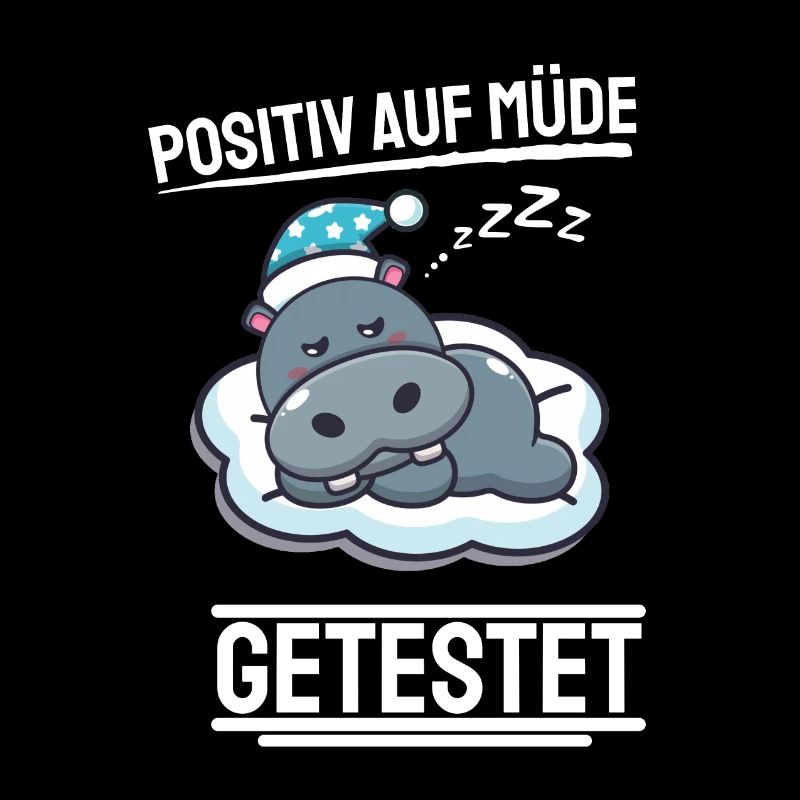Lustiges Langschläfer Hippo Geschenk Nilpferd