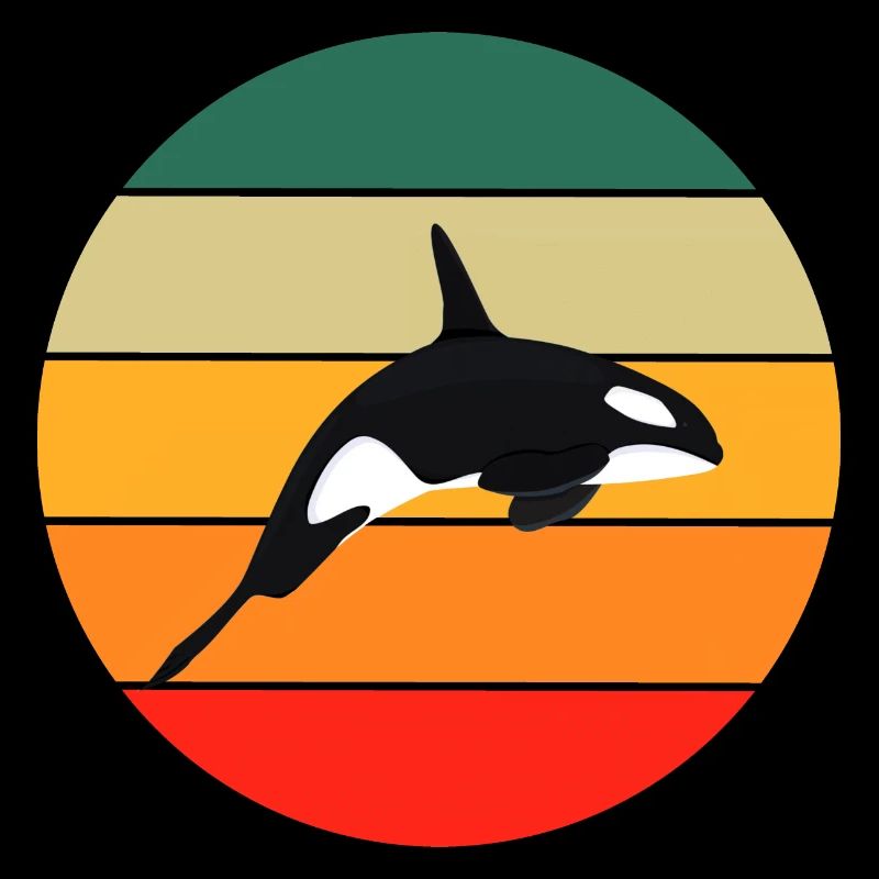 Retro Killer Whale