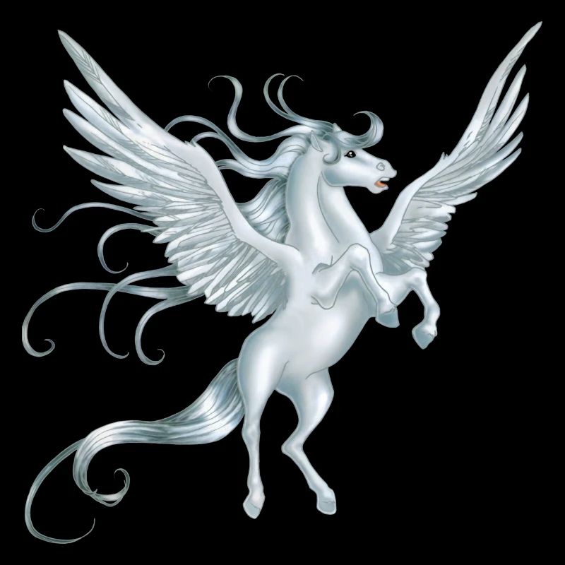 Pegasus with spread wings