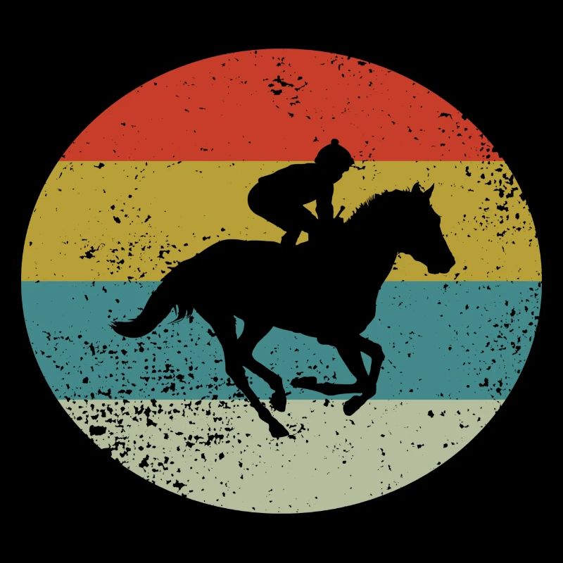 Pferd Geschenk Reiter Retro