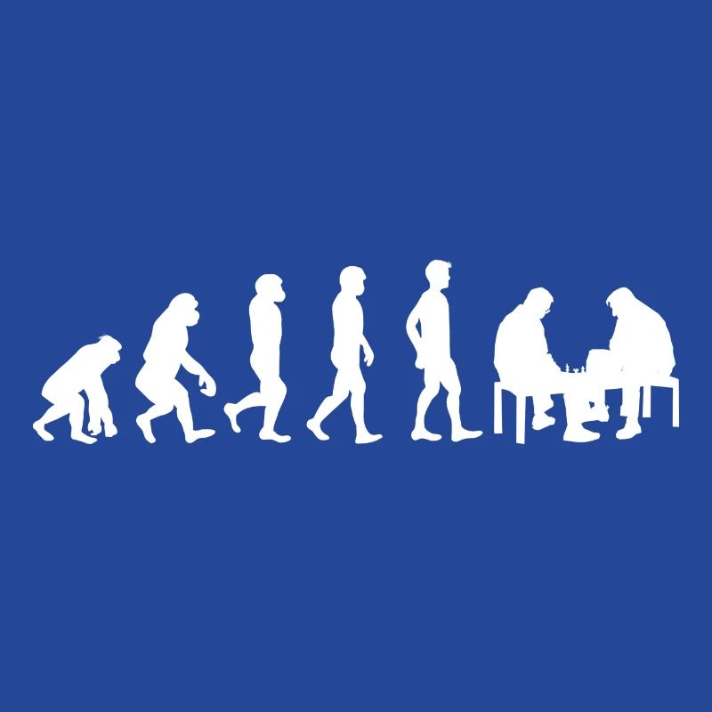 Geschenk Schachfiguren shirt Schach Evolution