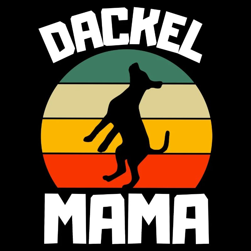 Dackel Mama Hunde Muttertag Geschenk Retro Dackel